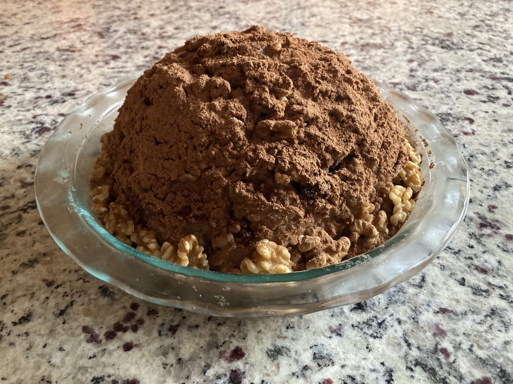 Colivă, the traditional Romanian "memory cake," that I made in memory of my beloved cat Poncho.
